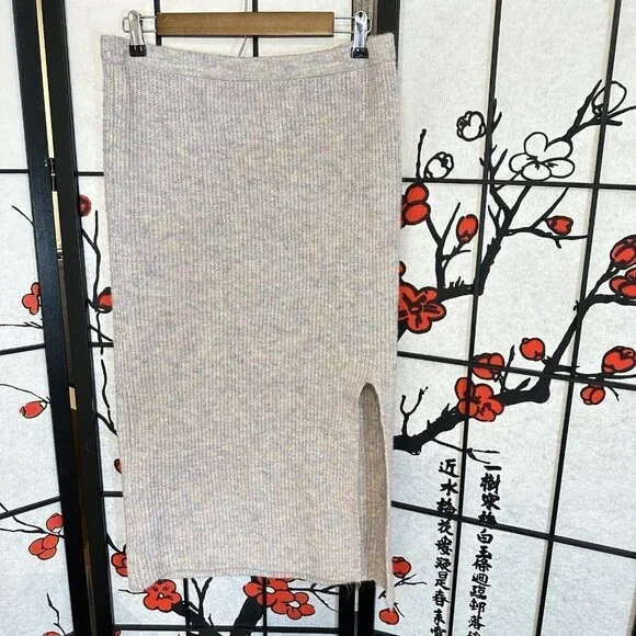 Anthropologie Heartloom Skirt Confetti Cable Knit Size M Stretch - Picture 3 of 6